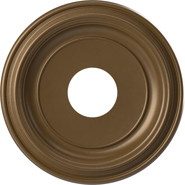 Ekena Millwork PVC Medallion (Canopies up to 7 1/2"), 13"OD x 3 1/2"ID x 1 1/4"P, Metallic Champagne Bronze CMP13TRCCB - main